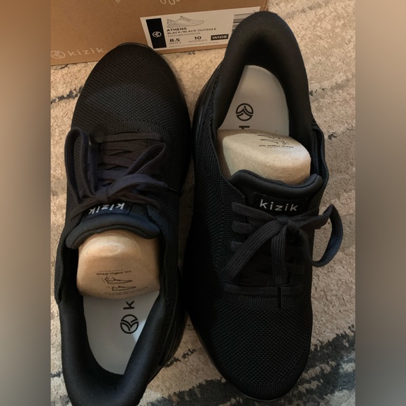 kizik Shoes Kiziks Mens Sneakers Athens Color Black Size M85 W Wide